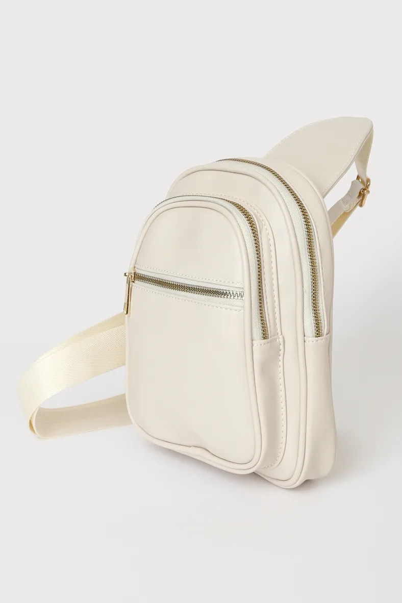 Ready to Stroll Beige One Shoulder Mini Backpack | Lulus
