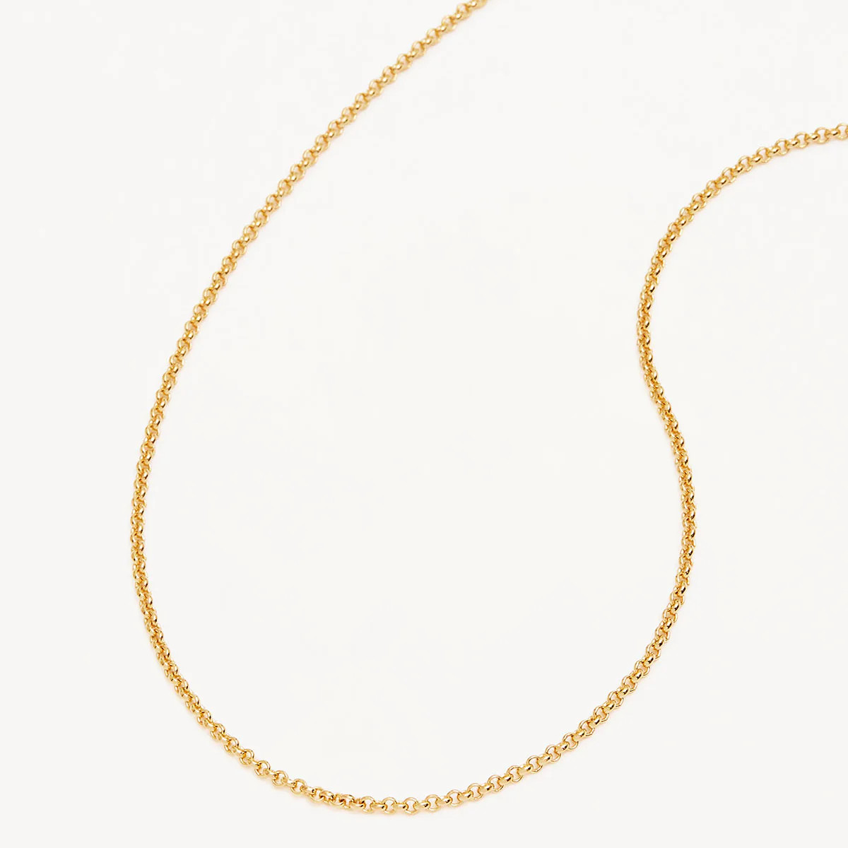 18k Gold Vermeil 19" 2mm Belcher Chain Necklace | By Charlotte