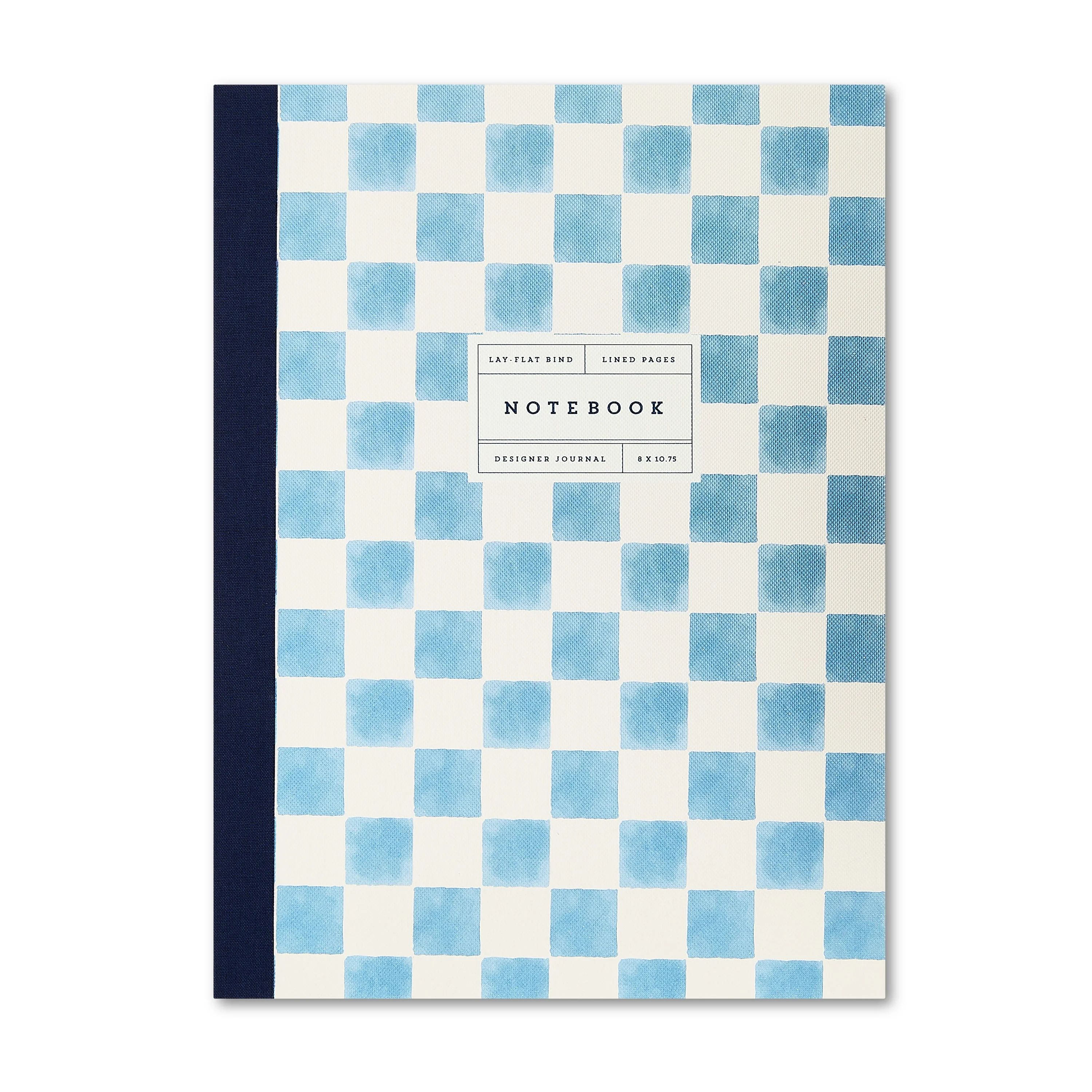 Pen+Gear Lay-Flat Journal, 8" x 10.75", Blue Checkered, 160 Pages | Walmart (US)