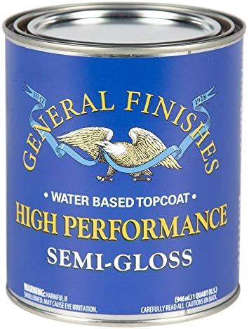 General Finishes High Performance Water Based Topcoat, 1 Quart, Semi-Gloss | Amazon (US)