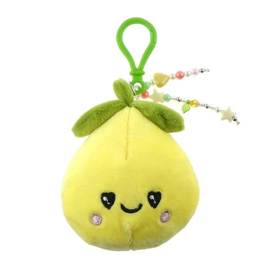 Wonder Nation Girls Lemon Plush Keychain Bag Charm, Yellow | Walmart (US)