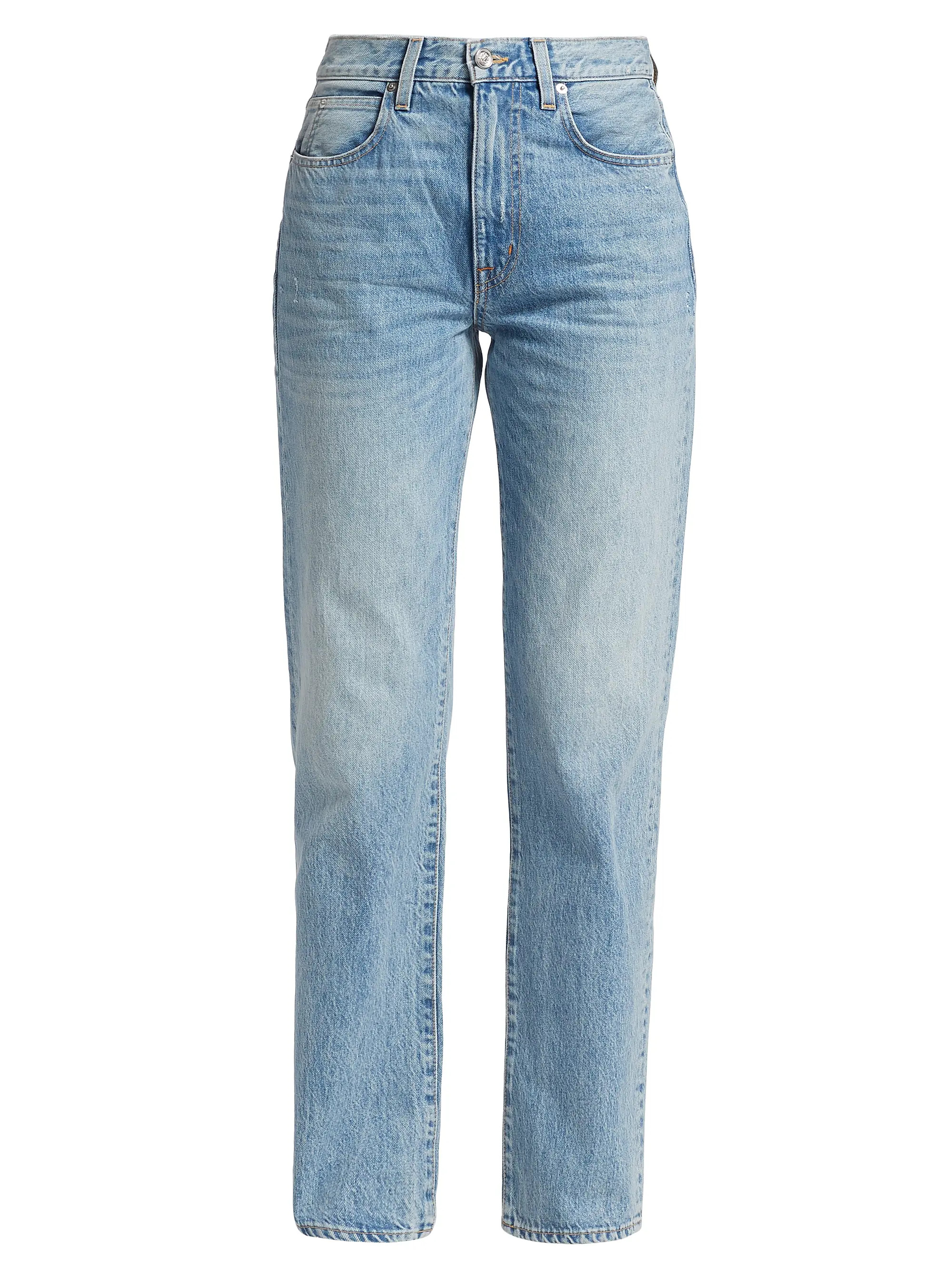 London High-Rise Straight-Leg Jeans | Saks Fifth Avenue