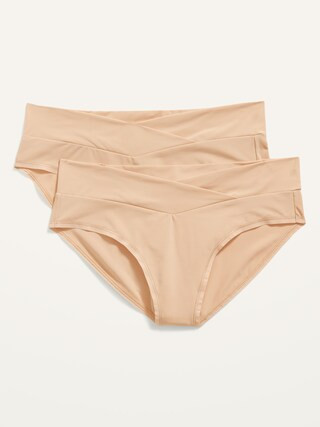 Maternity 2-Pack Soft-Knit Low-Rise Bikini Underwear | Old Navy (US)