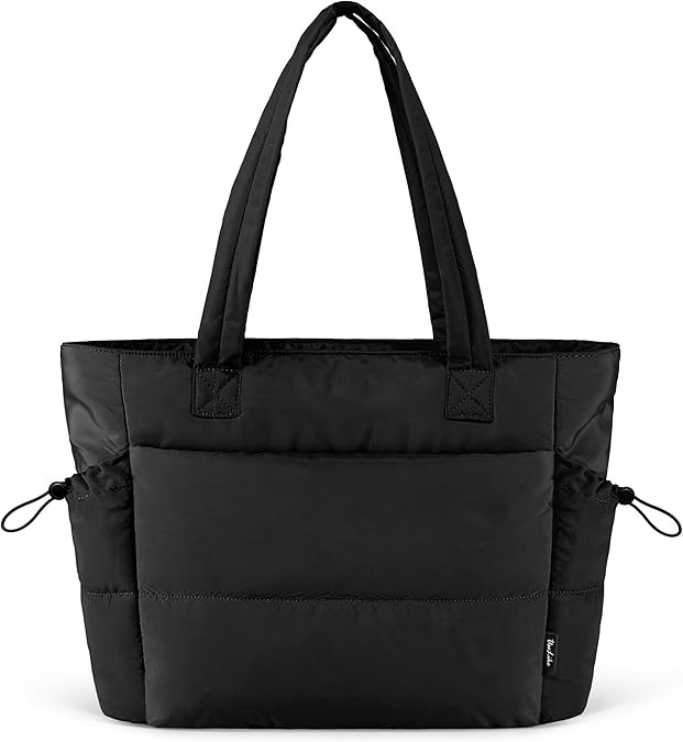 Tote Bag for Women Puffy Work Bags for Women with Zipper Lightweight Quilted Puffer Tote Bag for ... | Amazon (US)