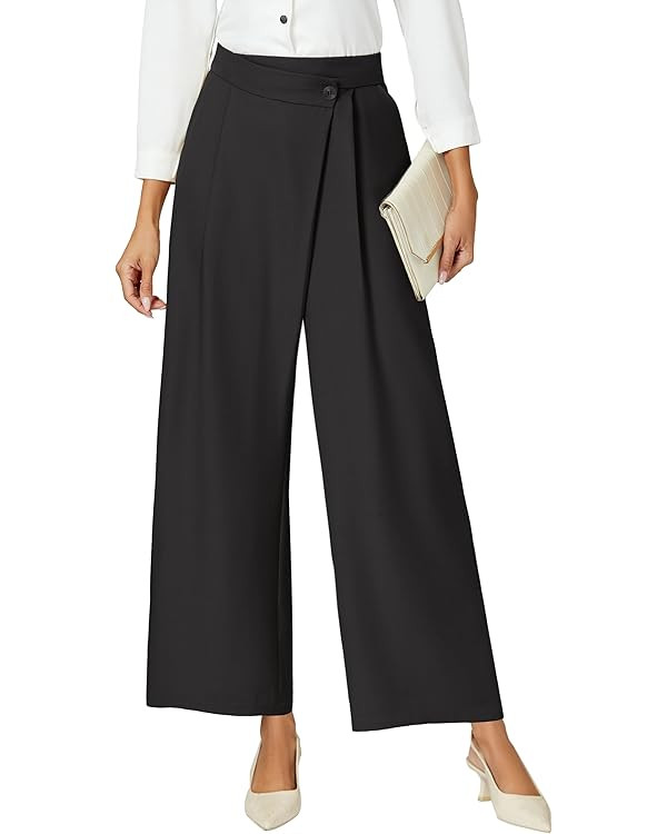 Blooming Jelly Women Wide Leg Dress Pants High Waisted Work Pant with Pocket Business Casual Outf... | Amazon (US)