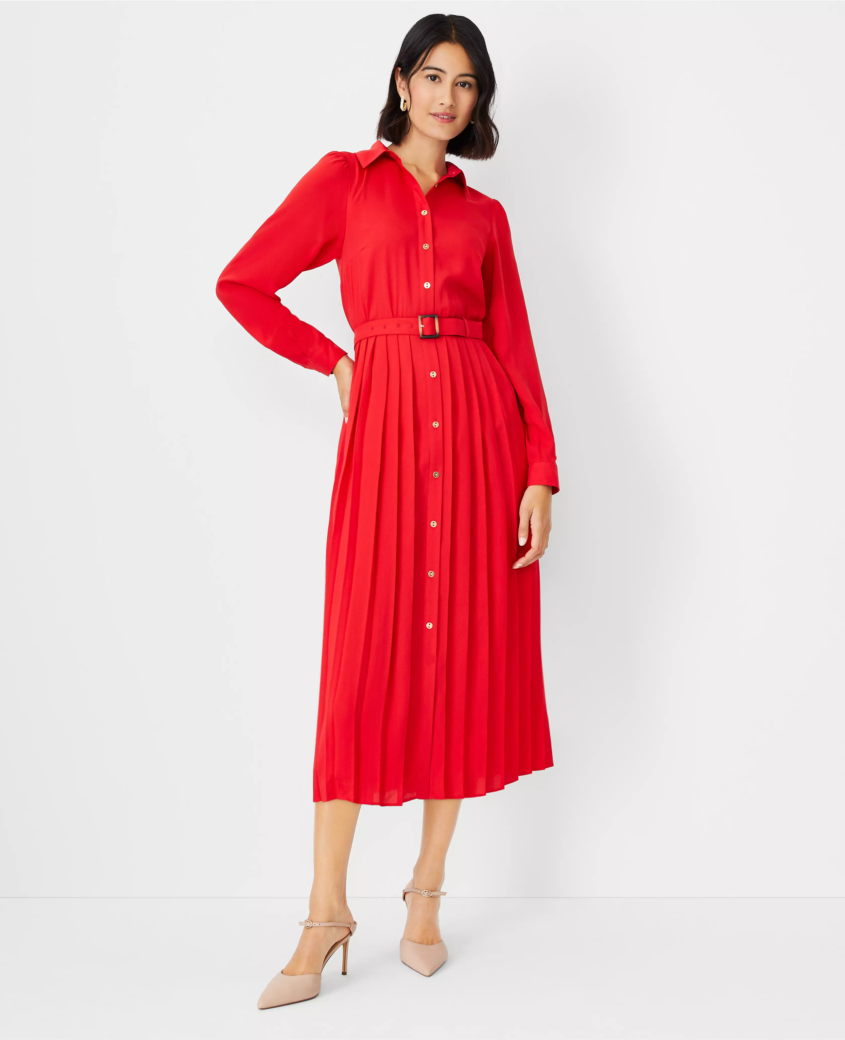 Pleated Shirtdress | Ann Taylor (US)