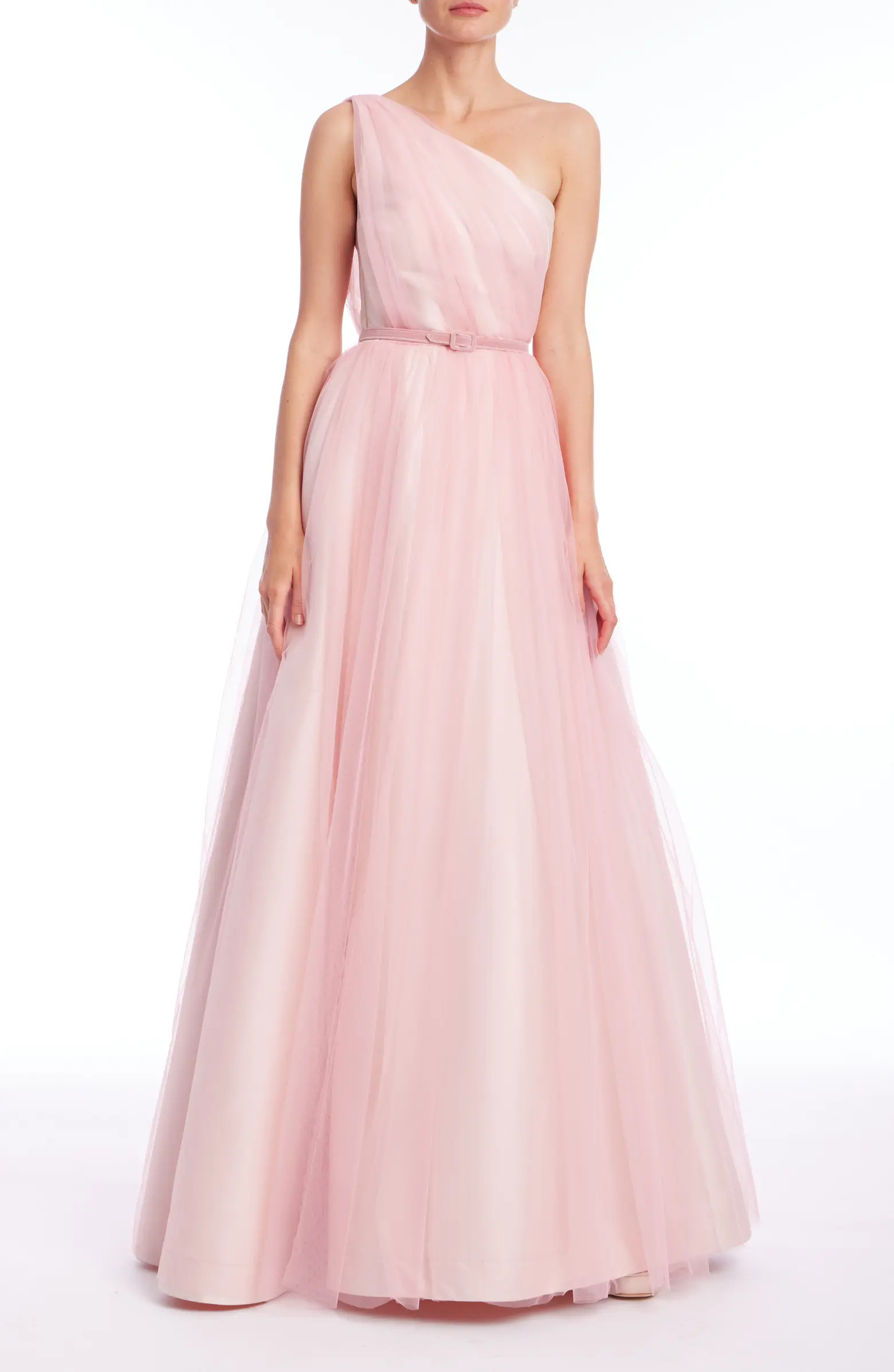 One-Shoulder A-Line Tulle Gown | Nordstrom