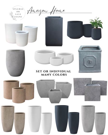 Planters. Black planter. White planter. Gray planter. Charcoal planter. Fluted planter. Planter look for less. Large planter. Tall planter. Planter set of 3. 

#LTKFind #LTKSeasonal #LTKhome