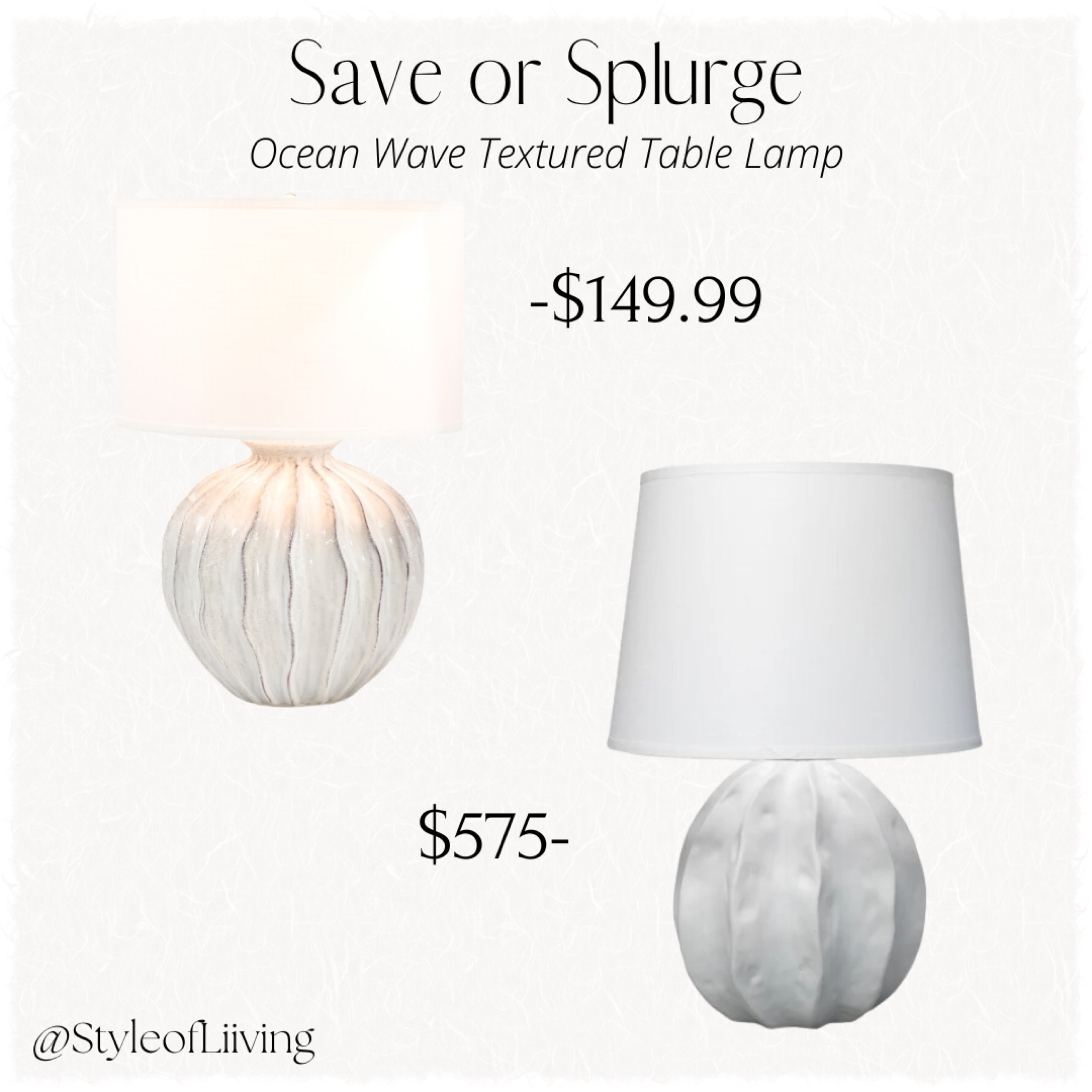 Save or splurge. Ocean wave textured table lamps white linen. Marshalls and coastal bleu. Soft organic shape matte smooth urchin table lamp. Coastal style.

#LTKhome #LTKfamily #LTKstyletip