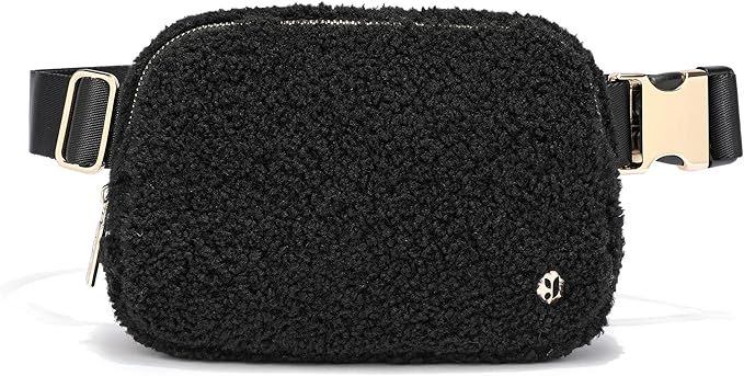 FODOKO Sherpa Belt Bag, Fleece Crossbody Bag Fanny Pack for Women Fashionable Everywhere Waist Bu... | Amazon (US)