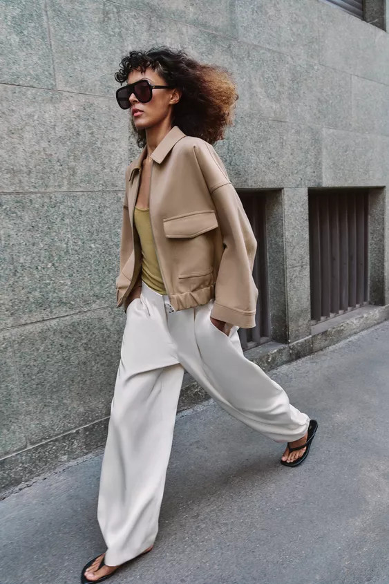 ELASTIC HEM JACKET | Zara US