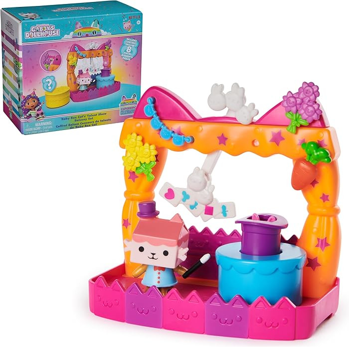 DreamWorks GABBY'S Dollhouse, Baby Box Talent Show Balcony Playset, 8-Pcs with Toy Figures, Doll ... | Amazon (US)