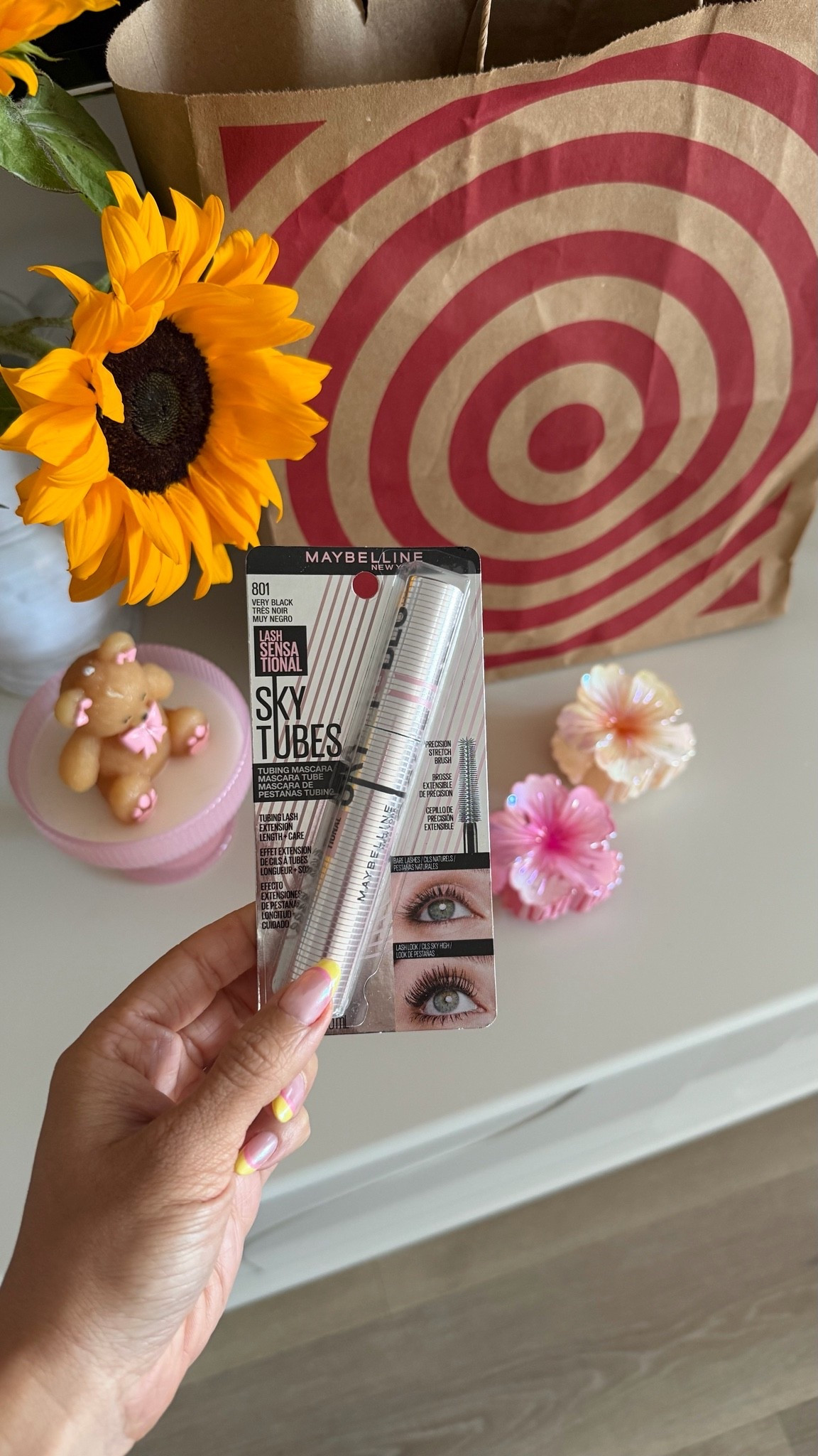 #ad newest addition to my everyday makeup bag - this @maybelline Lash Sensational Sky High Tubes Mascara is that girl 🎀 lashes stay lifted + don’t move all day, plus its so easy to remove! I loveee a tubing mascara #targetpartner #maybellinepartner @target @Targetsyle  targetstyle #liketkit