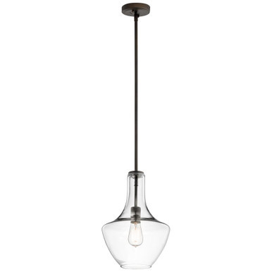 Everly Pendant, 1-Light, Olde Bronze, Clear, 10.5"W (42141OZCLR 34069JR2) | Lighting Reimagined