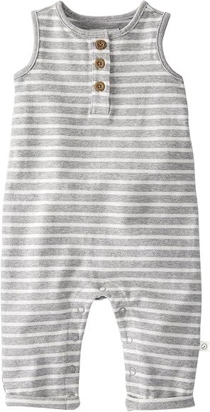 Little Planet by Carter's Baby Organic Cotton Terry Jumpsuit, Grey Stripes, 3 Months | Amazon (US)