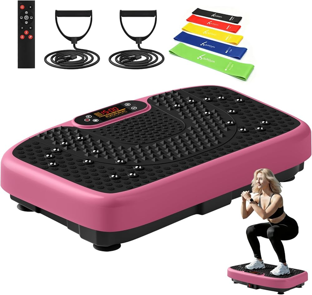 SoftGym Vibration Plate Exercise Machine for Lymphatic Drainage,Power Vibrate Stand Shake Board 4... | Amazon (US)