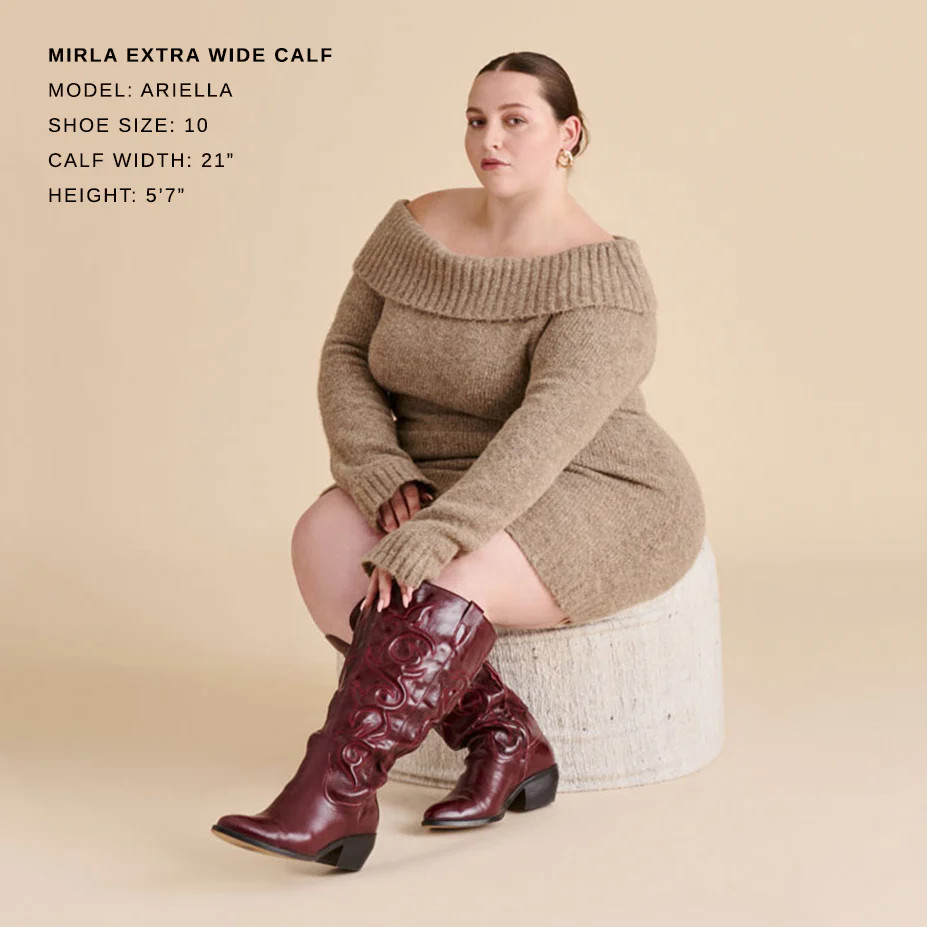 Mirla Oxblood Leather Extra Wide Calf Boots | Dolce Vita | DolceVita.com