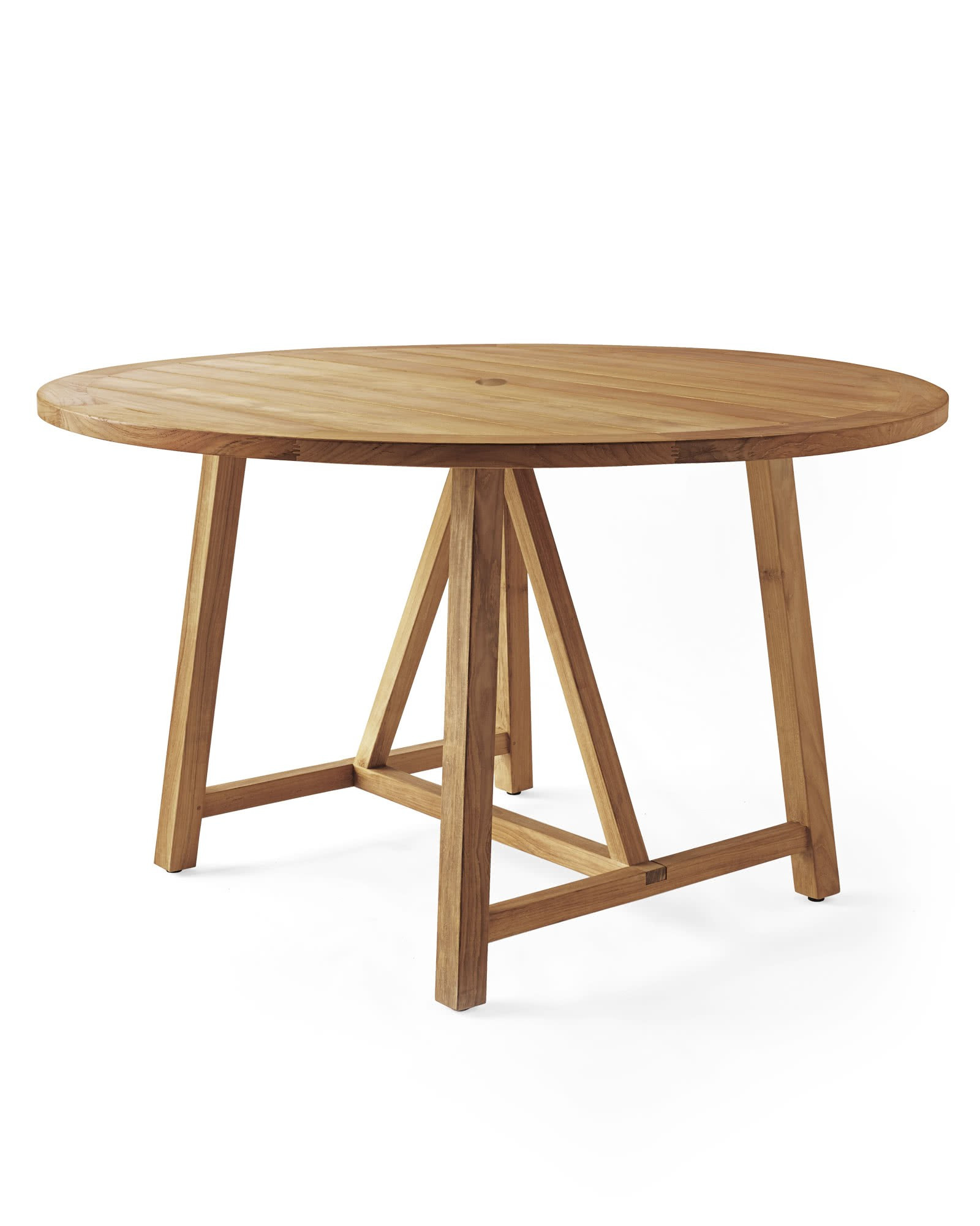 Crosby Teak Round Dining Table - Natural | Serena and Lily