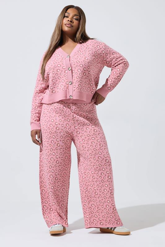 LIMITED COLLECTION Plus Size Pink Leopard Print Cardigan | Yours Clothing UK