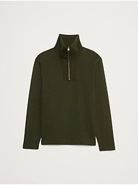 Brushed Fleece Half-Zip Sweatshirt | Banana Republic (US)