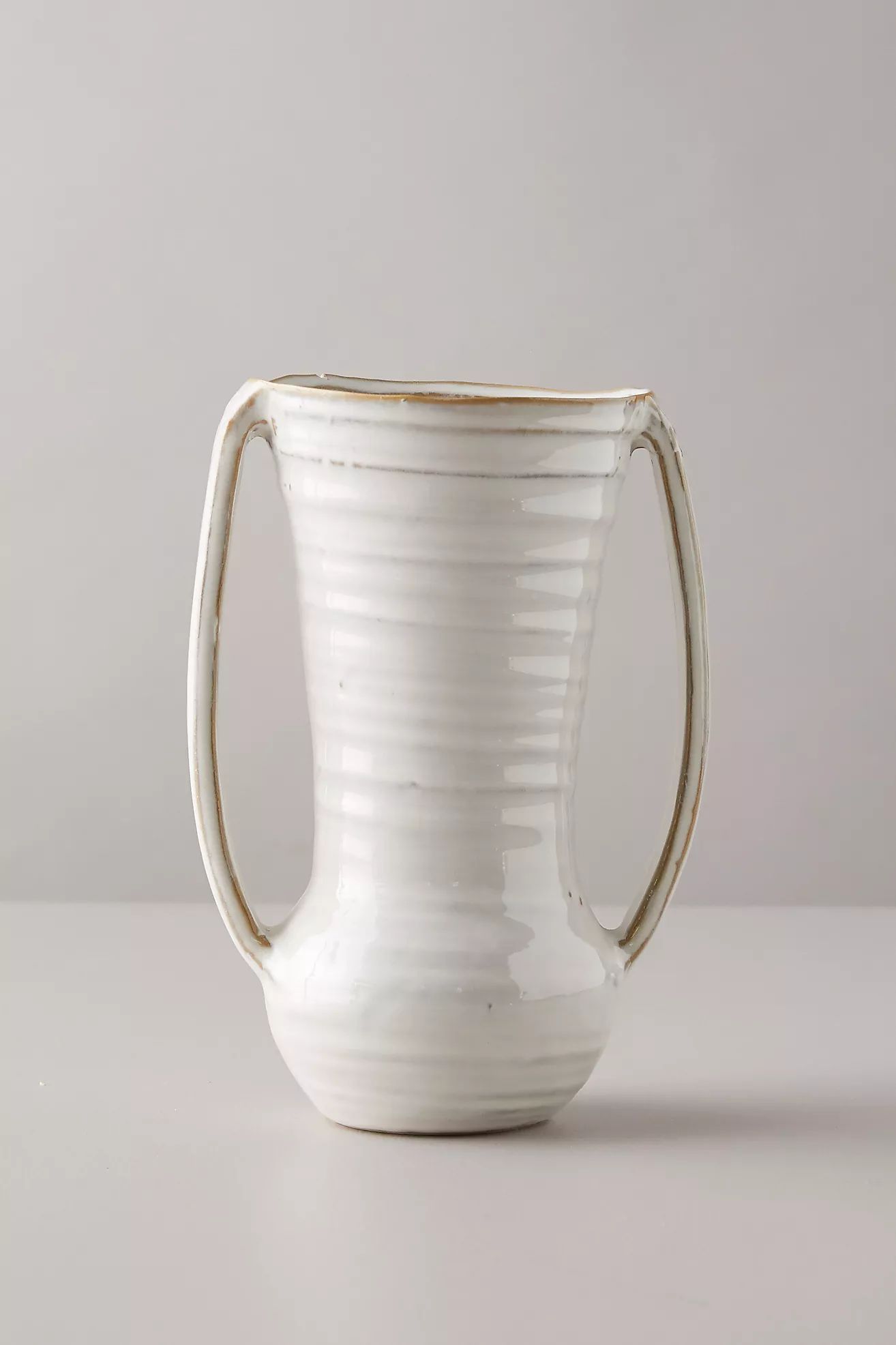 Vanilla Glossed Ceramic Vase | Anthropologie (US)