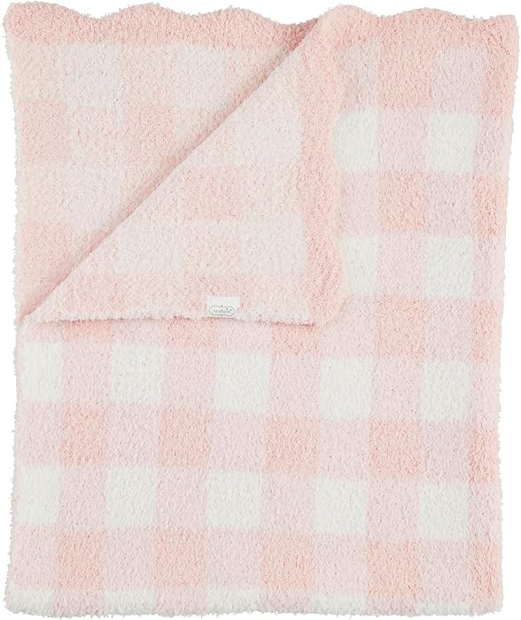 Mud Pie Children's Pink Gingham Chenille Blanket | Amazon (US)