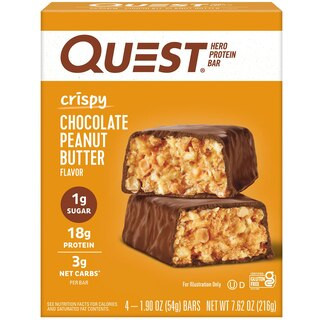 Quest Crispy Chocolate Peanut Butter Hero Protein Bar, 4 PK | CVS Health