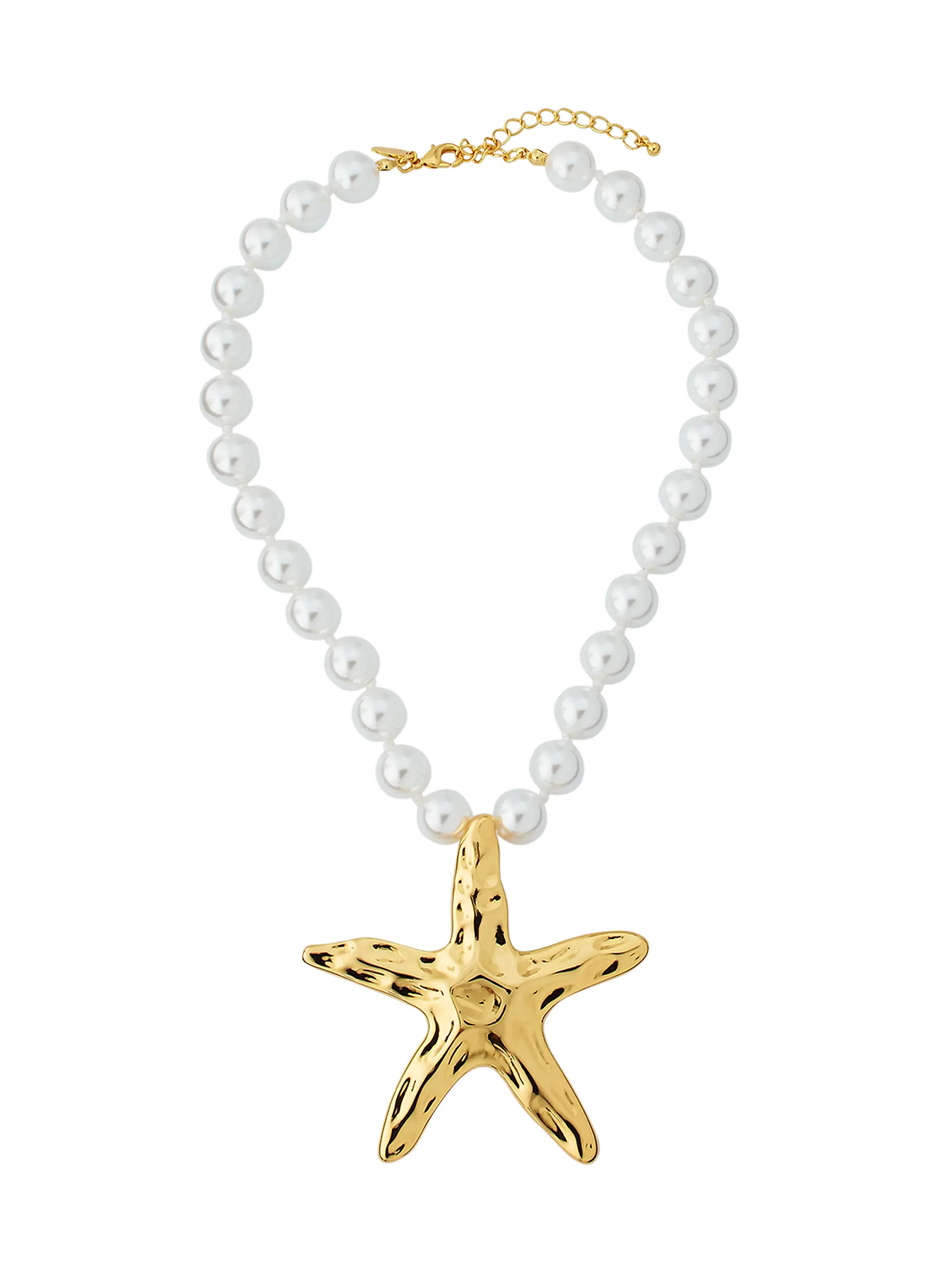 Imitation Pearl & Goldtone Starfish Pendant Necklace | Saks Fifth Avenue