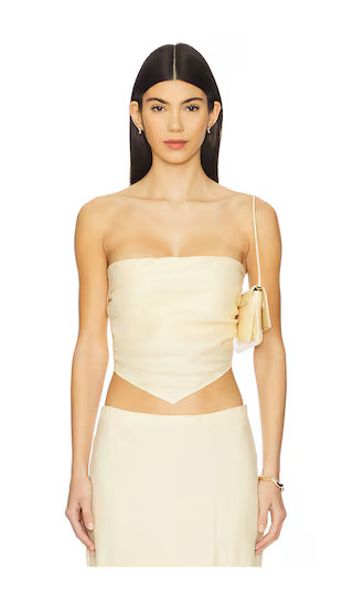 x REVOLVE Antibes Strapless Top in Butter | Revolve Clothing (Global)
