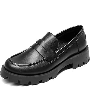 DREAM PAIRS Womens Loafers, Lug Sole Slip On Platform Chunky Penny Loafers for Women Dressy and W... | Amazon (US)