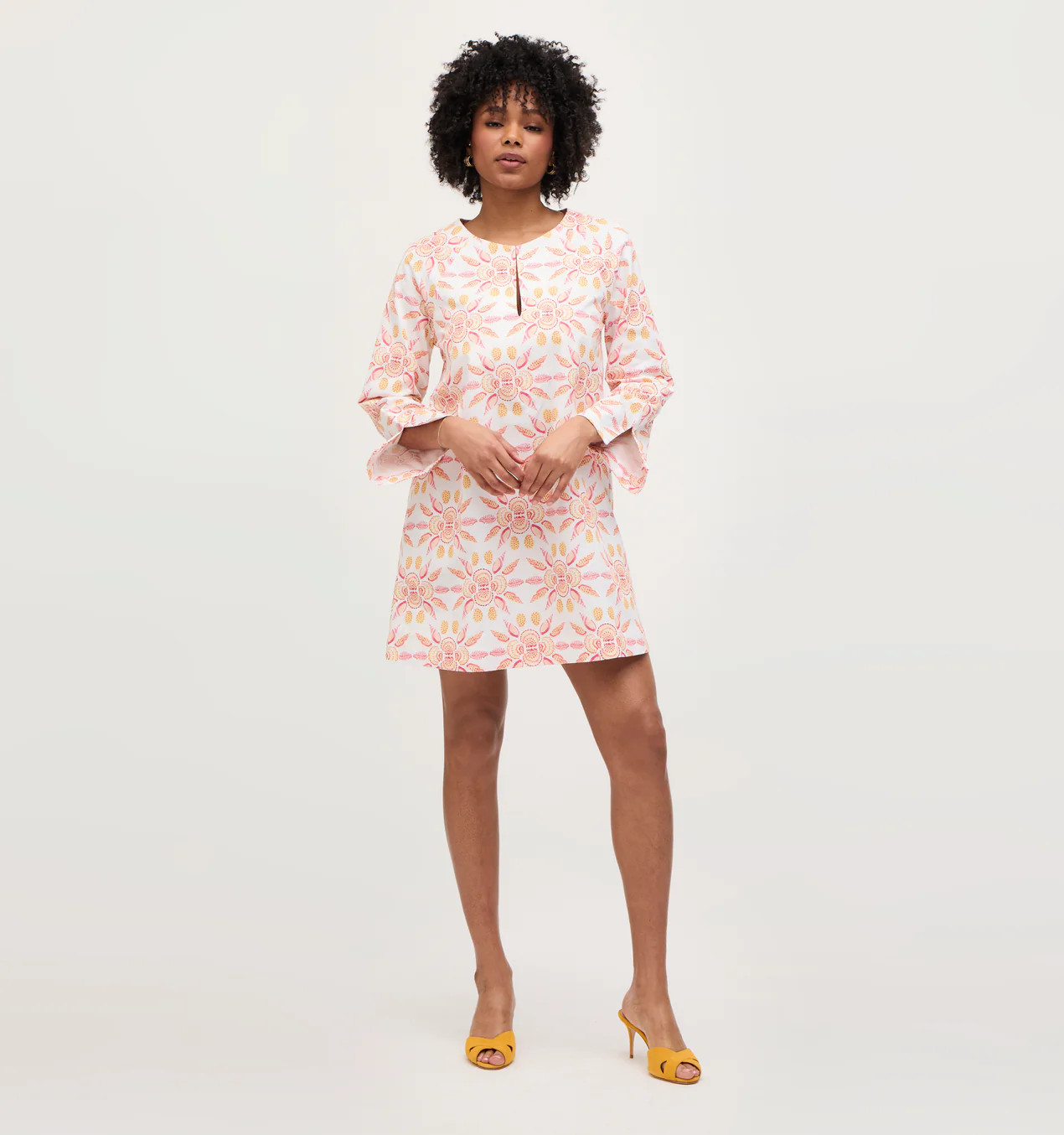The Artemis Dress - Orange Shell Mosaic Cotton | Hill House Home US
