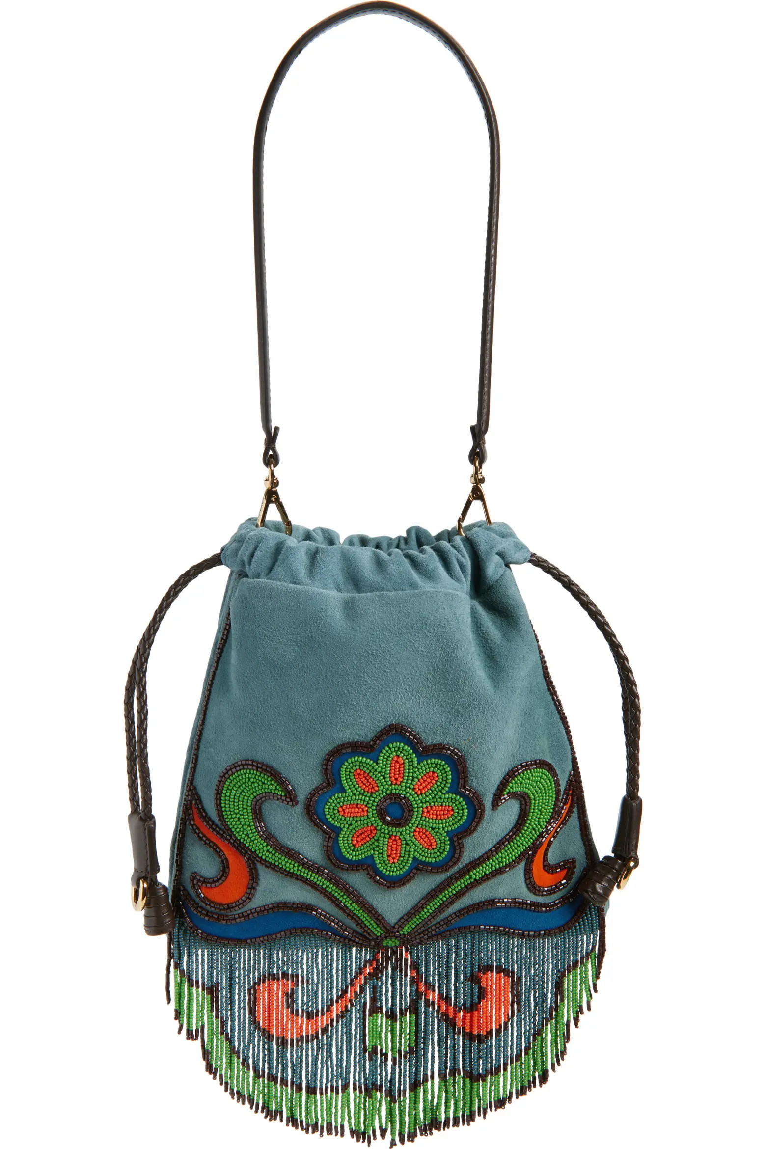 Etro Kalispera Beaded Fringe Suede Shoulder Bag (Women) | Nordstrom | Nordstrom