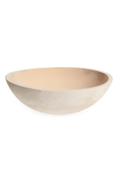 Farmhouse Pottery 15-Inch Beech Wood Peasant Bowl in White at Nordstrom | Nordstrom