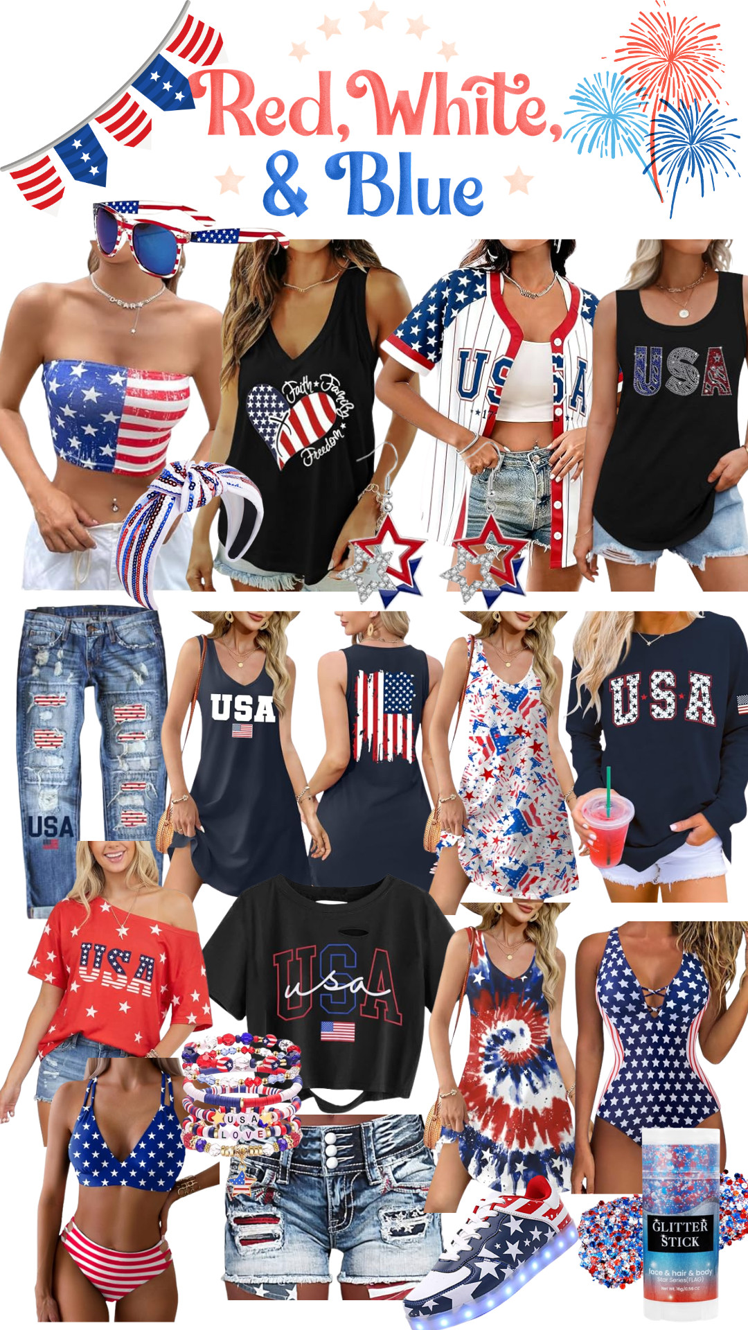 Get ready to celebrate this 4th of July with these stylish and festive outfits! #fourthofjuly #4thofjuly #patriotic #amazon #amazonfinds 

 #LTKootd #LTKSeasonal #LTKSwim