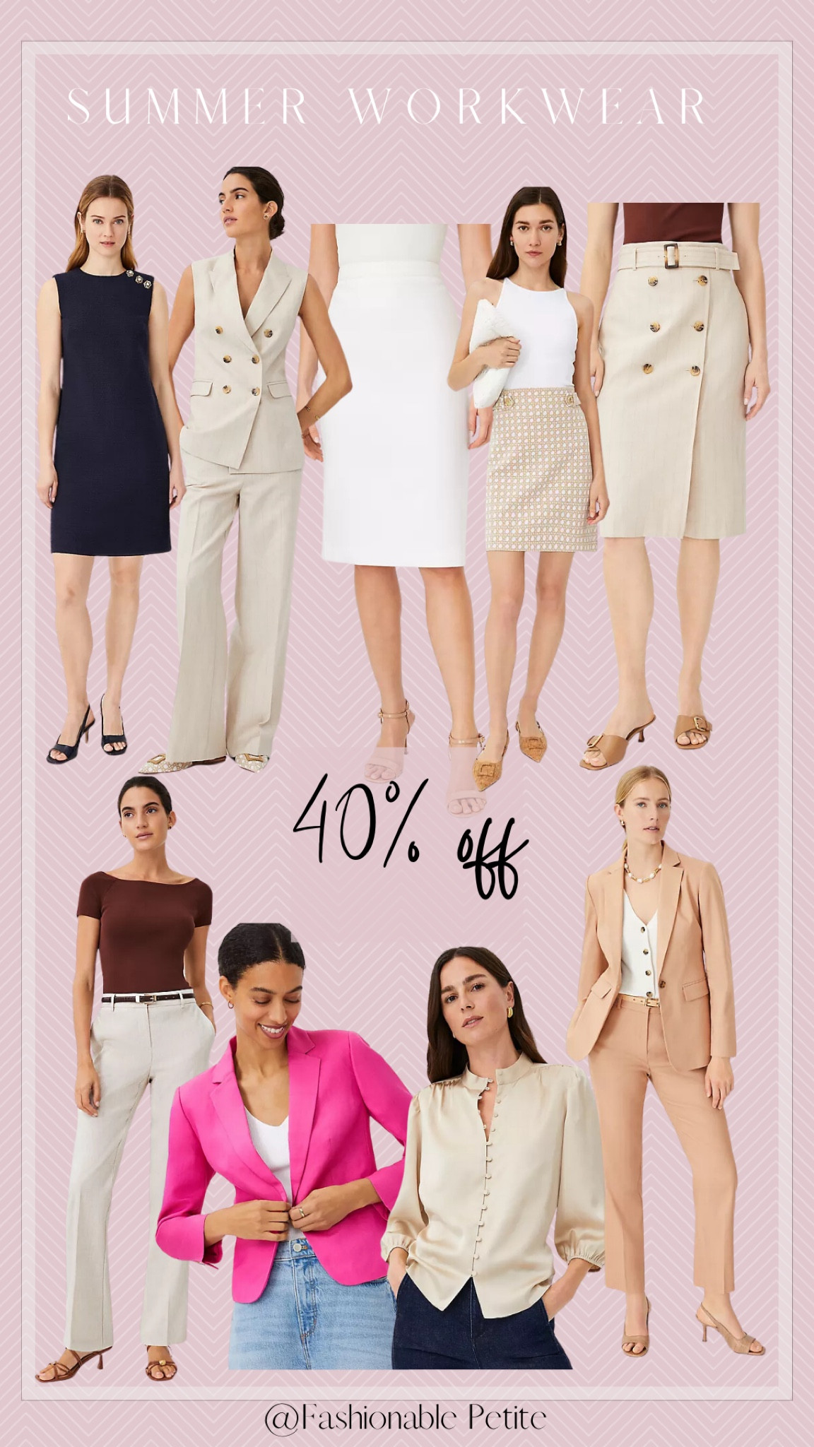 Summer workwear outfits from Ann Taylor. All outfits in petite sizes. 

Summer work outfit. Summer workwear. Office outfit. Wear to work. Business wear. Petite outfits. Suit outfit. Blazers. Pencil skirts. 

#LTKSaleAlert
