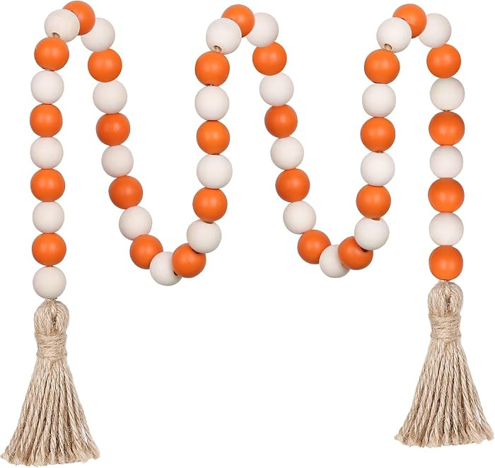 Meplait Fall Wood Bead Garland, Fall Decorations for Home | Amazon (US)