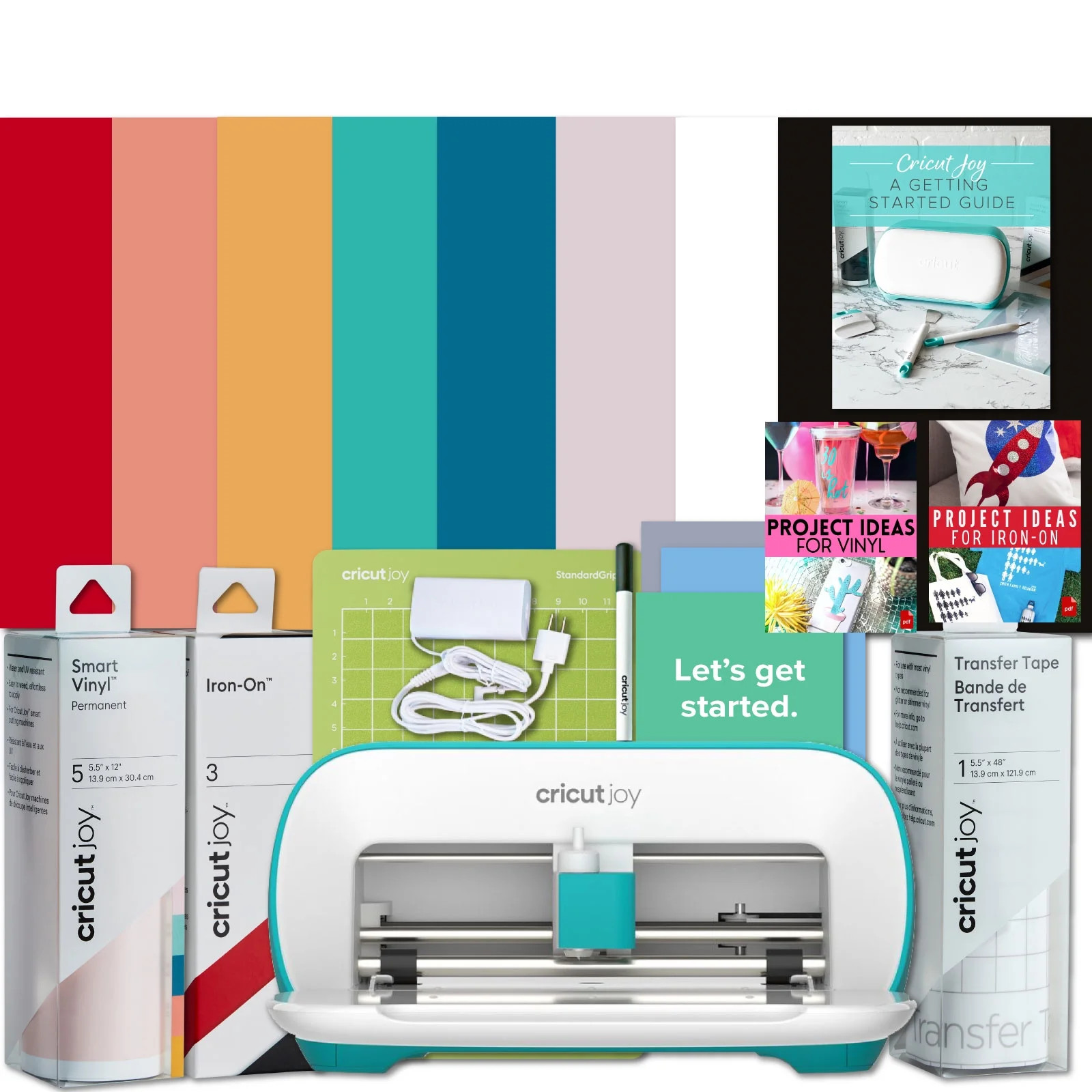 Cricut Joy Machine Bundle with Rainbow Vinyl and Iron-On Samplers | Walmart (US)