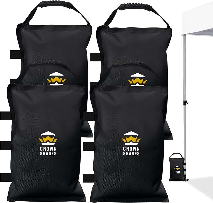 CROWN SHADES Sand Bags for Canopy Legs (150 LBS) Sandbags for Weight - Sandbags for Canopy Tent, ... | Amazon (US)