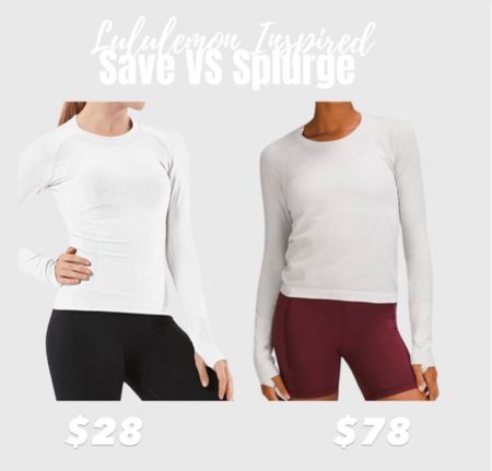 Sized up one size to a large in both. Save vs splurge. Looks for less. Workout long sleeve top. Winter fashion 

#LTKsalealert #LTKfit #LTKunder50