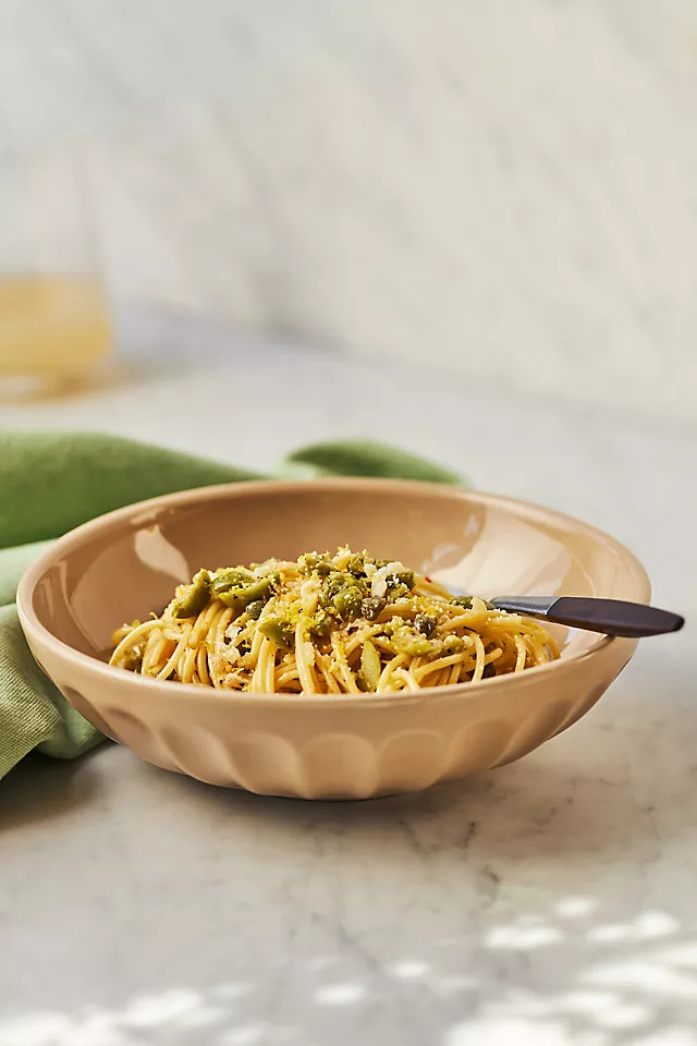 Amelie Latte Portuguese Stoneware Pasta Bowls, Set of 4 | Anthropologie (US)