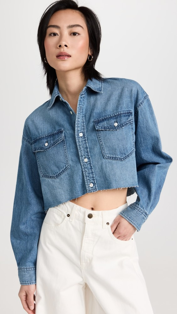 MOUSSY VINTAGE MV Medina Cropped Shirt | Shopbop | Shopbop
