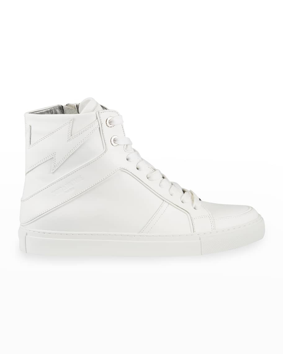 Zadig & Voltaire High Flash Leather High-Top Sneakers | Neiman Marcus