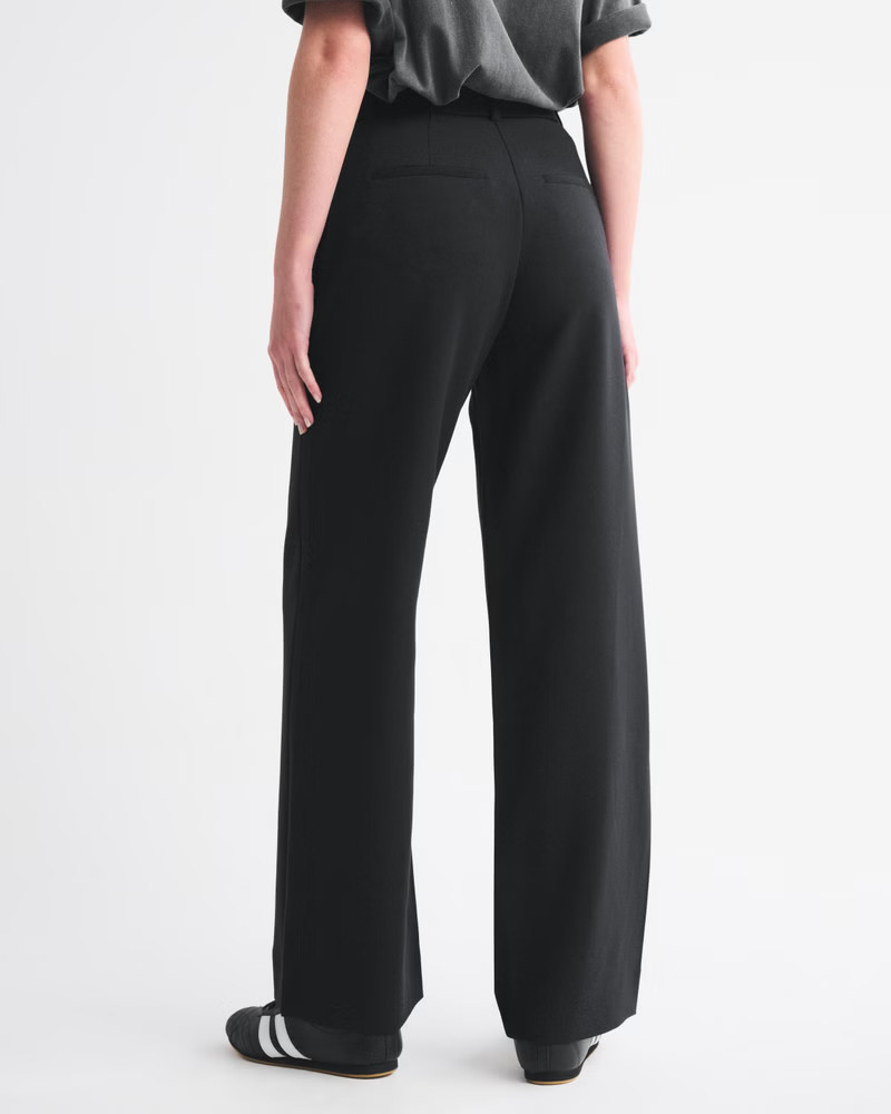Women's A&F Sloane Tailored Wide Leg Pant | Women's Bottoms | Abercrombie.com | Abercrombie & Fitch (UK)