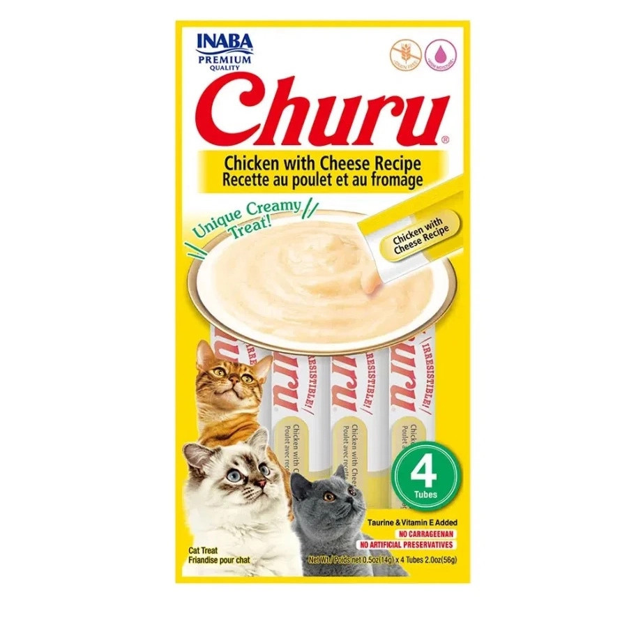 Petisco Purê Churu Galinha e queijo para Gatos 56g em Promoção na Americanas | Americanas (BR)