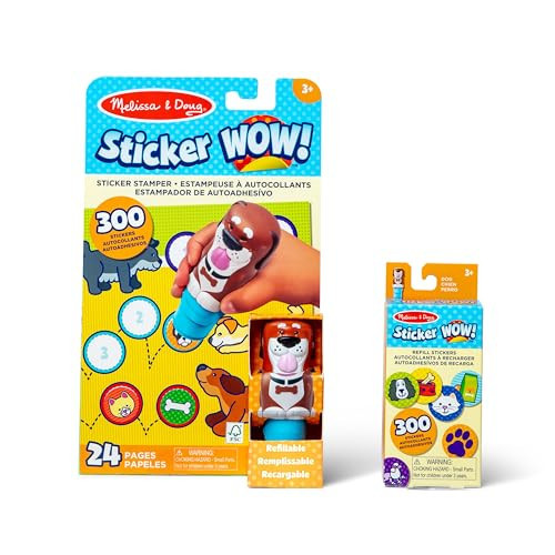 Melissa & Doug Sticker Wow!™ Dog Bundle: Sticker Stamper, 24-Page Activity Pad, 600 Total Stickers, Arts and Crafts Fidget Toy Collectible Character | Amazon (US)