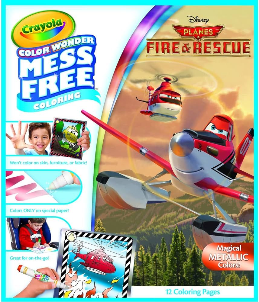 Crayola Planes Fire and Rescue Color Wonder Refill, 12 Mess Free Coloring Pages, Gift for Kids | Amazon (US)