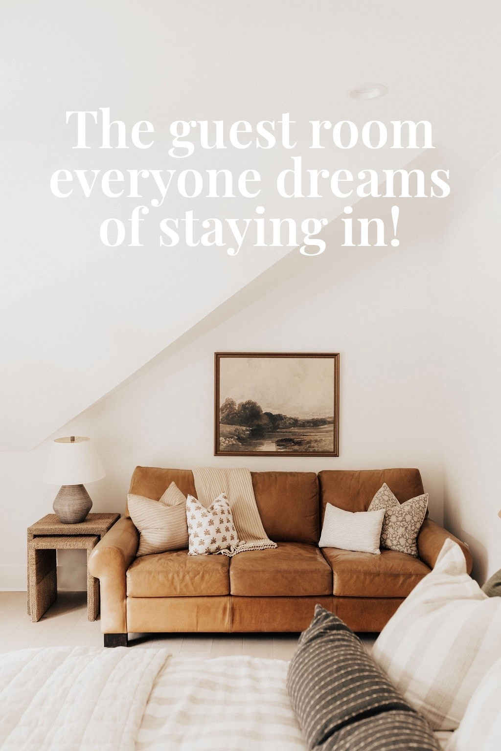 🛋️ The guest room everyone dreams of staying in! Neutral tones, cozy textures, and timeless Modern Classic details create the perfect space to welcome guests in style. 🤍 From the warm leather sofa to the layered pillows and soft lighting, every detail is designed for comfort and beauty.

Do you want to bring our dreamy Modern Classic style interior design into your own home? 🏡 You’re in luck! Reserve our Online Interior Design packages today -> https://porcheandco.com/edesign ✨ We can’t wait to work with you & design your home with #porcheandco

#porcheandco #guestroominspo #modernclassicstyle #cozyinteriors #neutralhome #bedroomdesign #timelessinteriors #modernclassicinterior #homedesignideas #interiordreams


#LTKStyleTip #LTKHome #LTKOver40