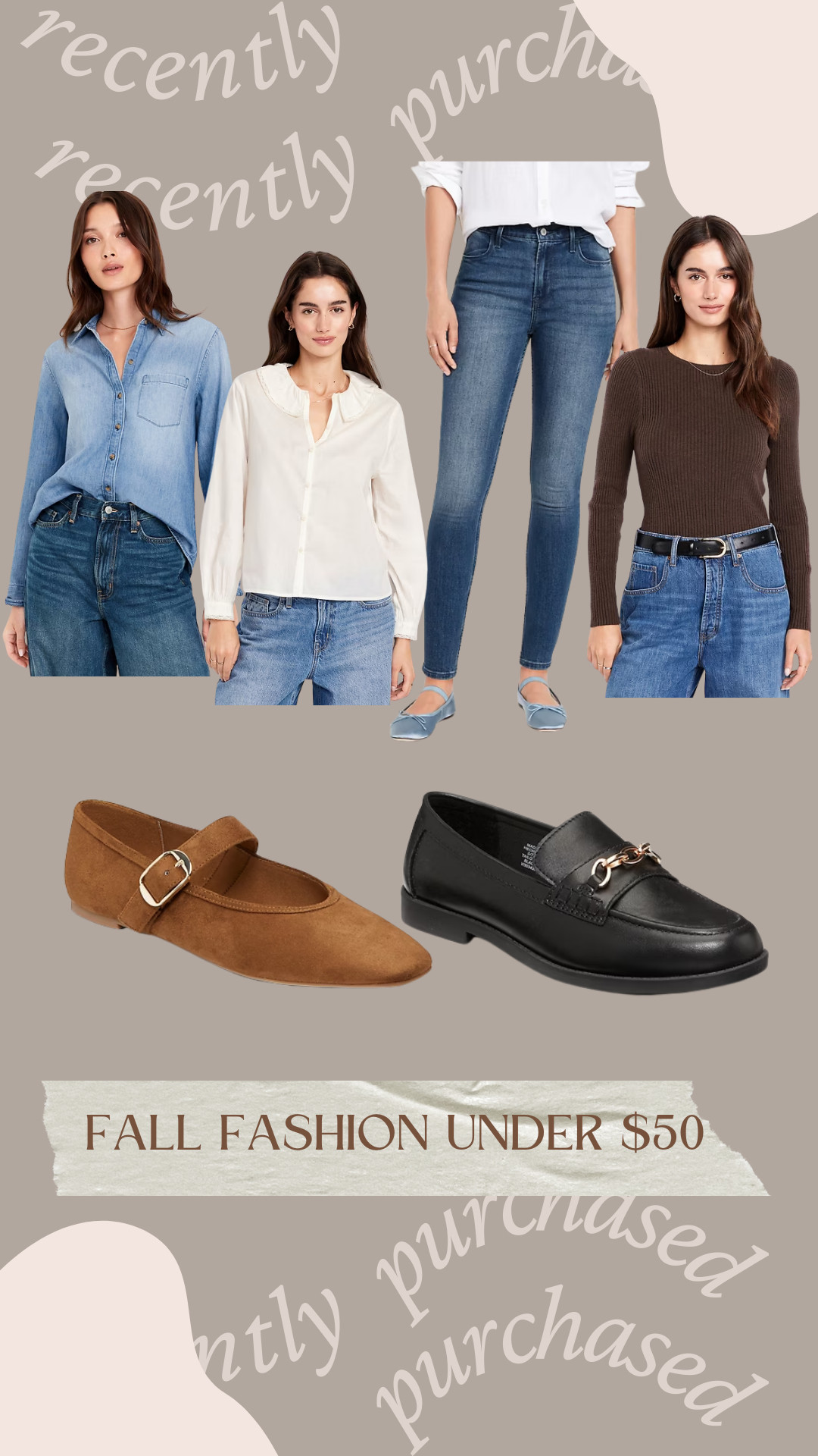 Recent purchases! Fall fashion under $50! 

fall fashion, fall outfits, old navy finds, fall haul, fall clothes, fall shoes, flats, loafers 

 

#LTKSaleAlert #LTKFindsUnder50 #LTKStyleTip