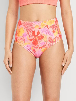 Matte High-Waisted Bikini Swim Bottoms | Old Navy (US)