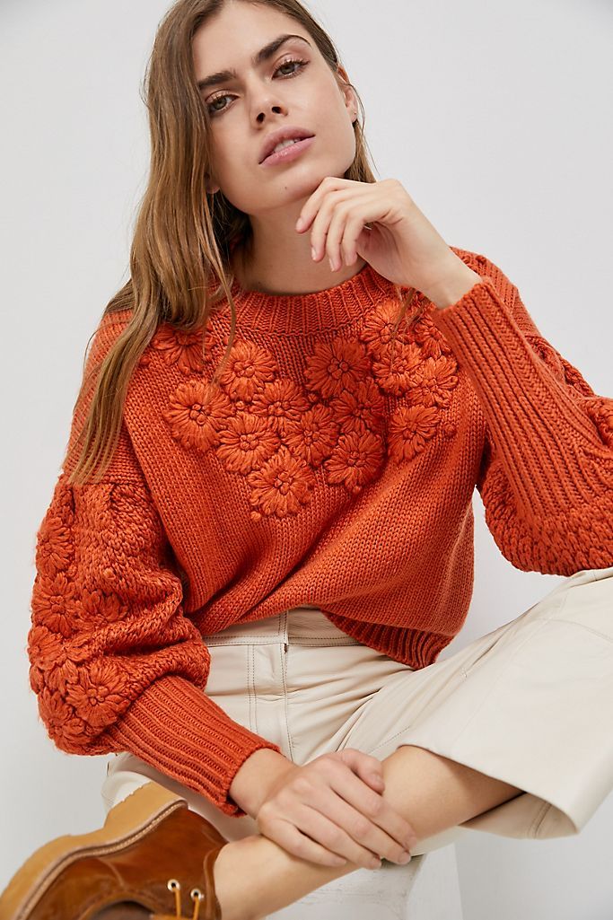 Isadora Puff-Sleeved Sweater | Anthropologie (US)